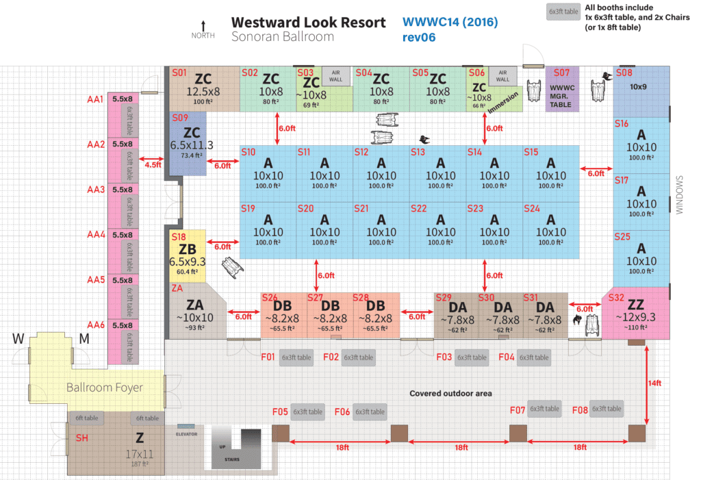WWWC14 Sonoran Ballroom Vendor Map